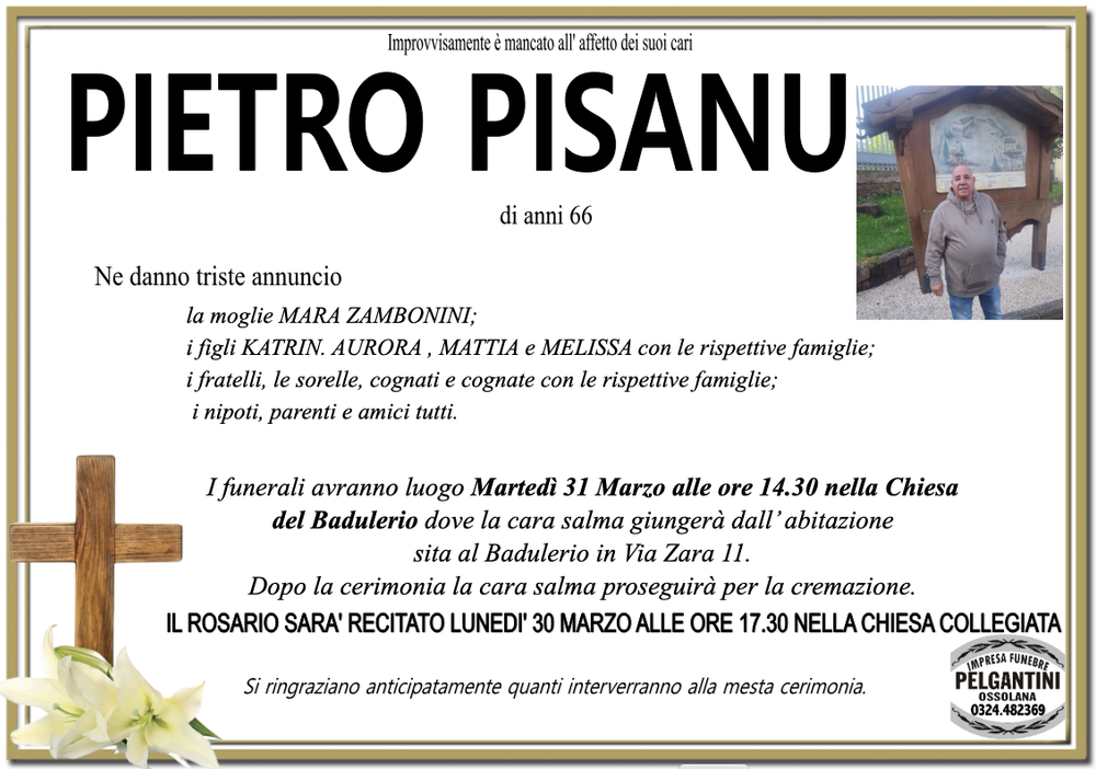 Pisanu Pietro di anni 66