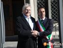 Foto: Léonard Gianadda col sindaco domese Lucio Pizzi