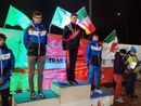 Oscar Tonietti sul podio a Nevegal: secondo posto nel campionato italiano di sci alpinismo