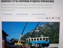 Finisce in Trentino una storica carrozza della Vigezzina