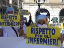 Una protesta degli infermieri (foto d'archivio)