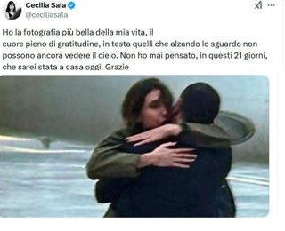 Cecilia Sala, il primo post dopo il rilascio: &quot;Non pensavo che sarei stata a casa oggi&quot;