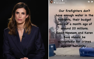 Los Angeles brucia, il dolore di Elisabetta Canalis: &quot;Il mio cuore è lì&quot;. L'attacco al sindaco