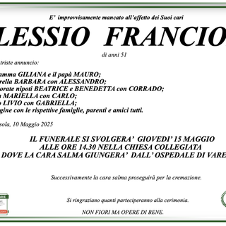 Alessio Francioli di anni 51