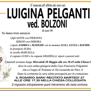 Luigina Pelgantini ved. Bolzoni di anni 90 Luigina Pelgantini ved. Bolzoni di anni 90