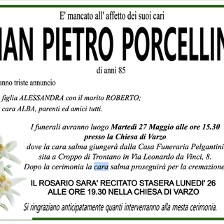 Gian Pietro Porcellini di anni 85 Gian Pietro Porcellini di anni 85