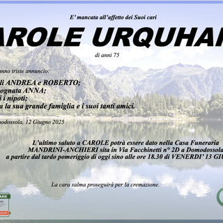 Carole Urquhart di anni 75