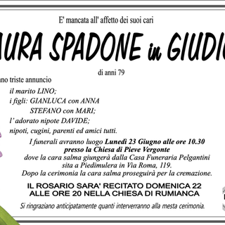 Laura Spadone in Giudici di anni 79