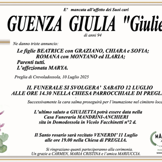 Guenza Giulia "Giulietta" di anni 94