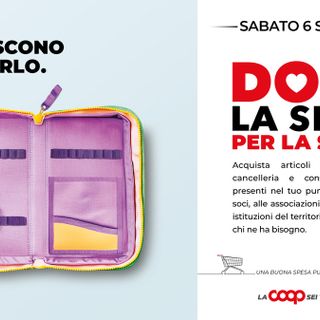“Dona la spesa per la scuola”: il 6 settembre la raccolta solidale nei supermercati Coop del Vco