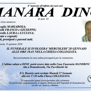 Manara Dino di anni 83
