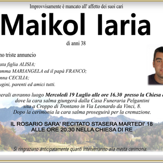Maikol Iaria di anni 38