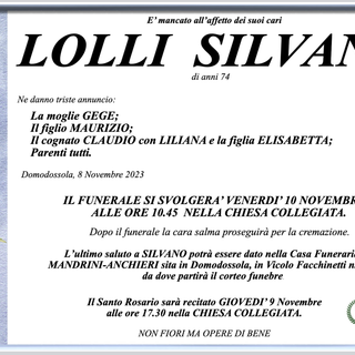 Lolli Silvano di anni 74
