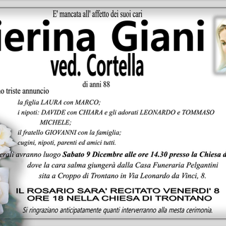 Pierina Giani ved. Cortella di anni 88