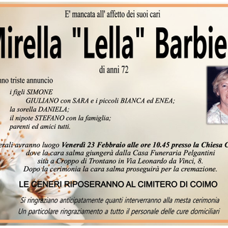Mirella &quot;Lella&quot; Barbieri di anni 72