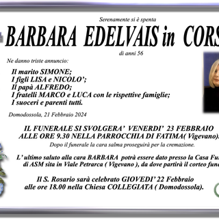 Barbara Edelvais in Corsico di anni 56