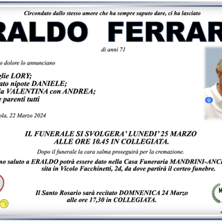 Eraldo Ferraris di anni 71