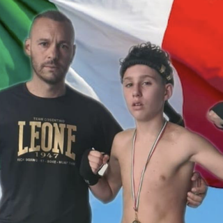 Coach Luca Cosentino con il campione Elia Cosentino
