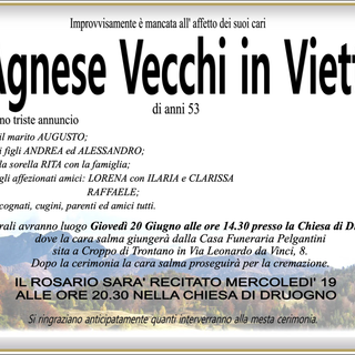 Agnese Vecchi in Vietti di anni 53