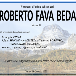 Roberto Fava Beda di anni 72