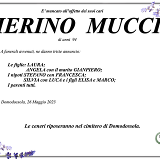 Pierino Mucci di anni 94