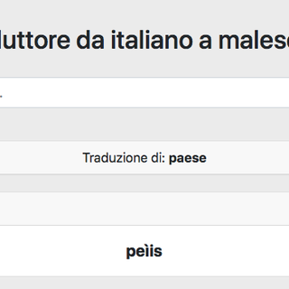 È online il traduttore italiano – maleschese