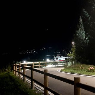 Questa notte il primo volo operativo in notturna dalla piazzola 'Venanzi'  FOTO E VIDEO