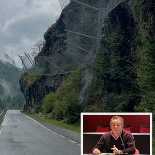 La statale 337 e nel riquadro Antonio Locatelli