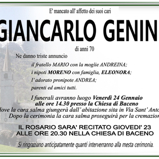 Giancarlo Genini di anni 70