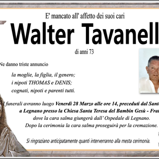 Walter Tavanelli di anni 73