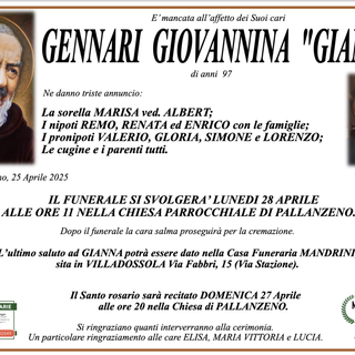 Gennari Giovannina &quot;Gianna&quot; di anni 97