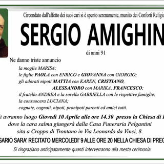 Sergio Amighini di anni 91