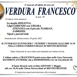 Verdura Francesco di anni 88