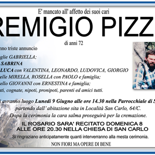 Remigio Pizzi di anni 72
