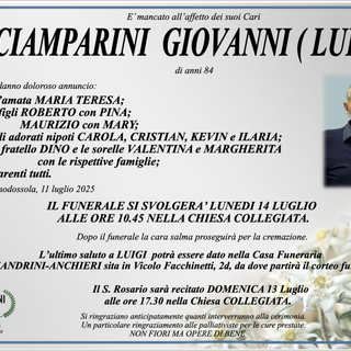 Ciamparini Giovanni &quot;Luigi&quot; di anni 84