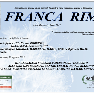 Franca Rima classe 1941