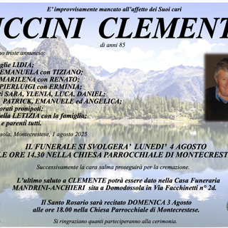 Piccini Clemente di anni 85