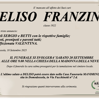 Deliso Franzini classe 1922
