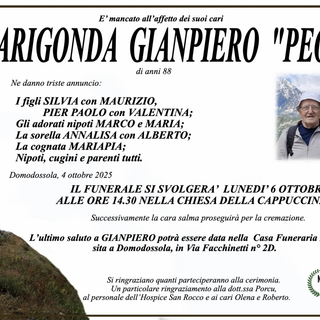Marigonda Gianpiero "Peo" di anni 88