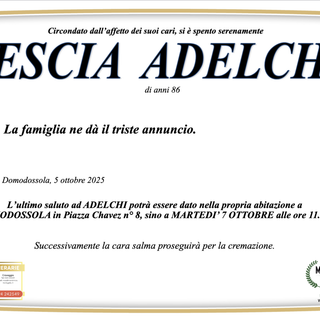 Vescia Adelchi di anni 86