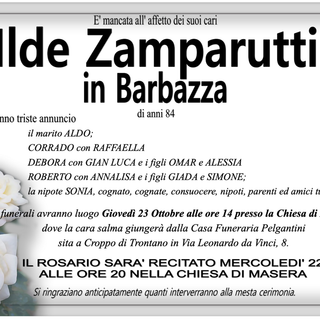 Ilde Zamparutti in Barbazza di anni 84