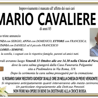 Mario Cavaliere di anni 85