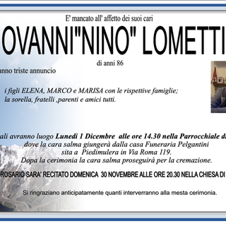 Giovanni "Nino" Lometti di anni 86