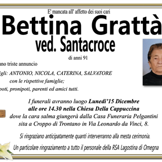 Bettina Grattà ved. Santacroce di anni 91