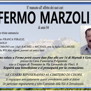 Fermo Marzoli di anni 84