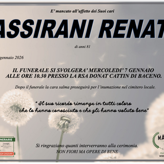 Passirani Renato di anni 81