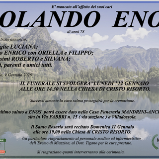 Rolando Enos di anni 78