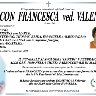 Ceccon Francesca ved. Valente di anni 86