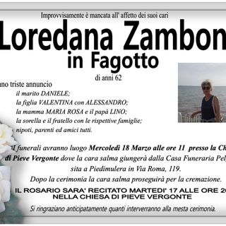 Loredana Zambon in Fagotto di anni 62