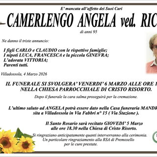 Camerlengo Angela ved. Ricchi di anni 95